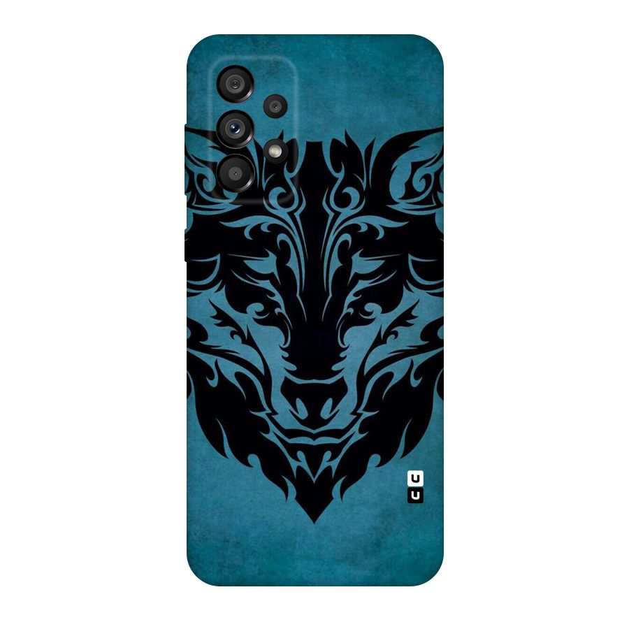Black Artistic Wolf Original Polycarbonate Back Case for Galaxy A73 5G