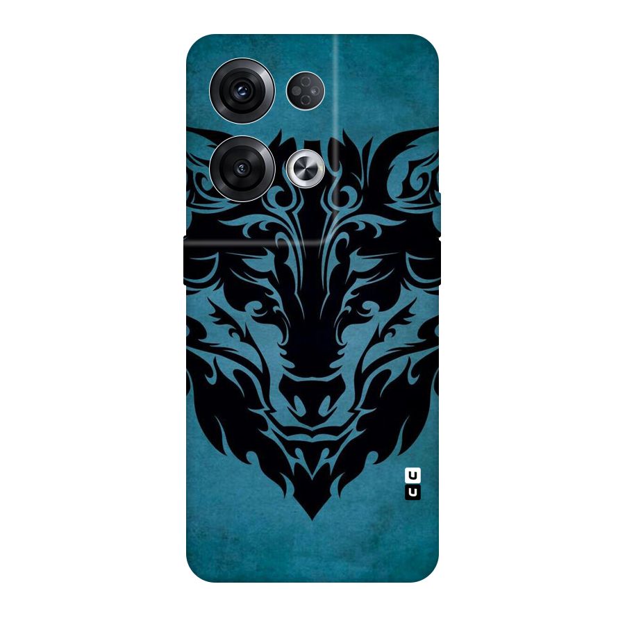 Black Artistic Wolf Original Polycarbonate Back Case for Oppo Reno8 Pro 5G