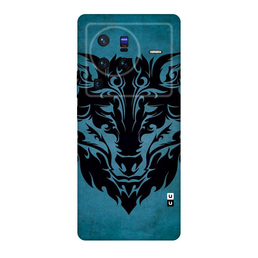 Black Artistic Wolf Original Polycarbonate Back Case for Vivo X80