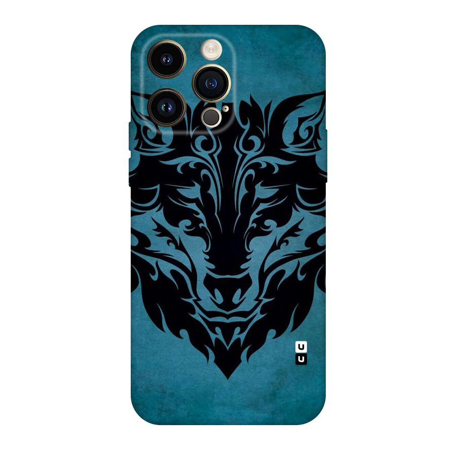 Black Artistic Wolf Original Polycarbonate Back Case for iPhone 14 Pro Max