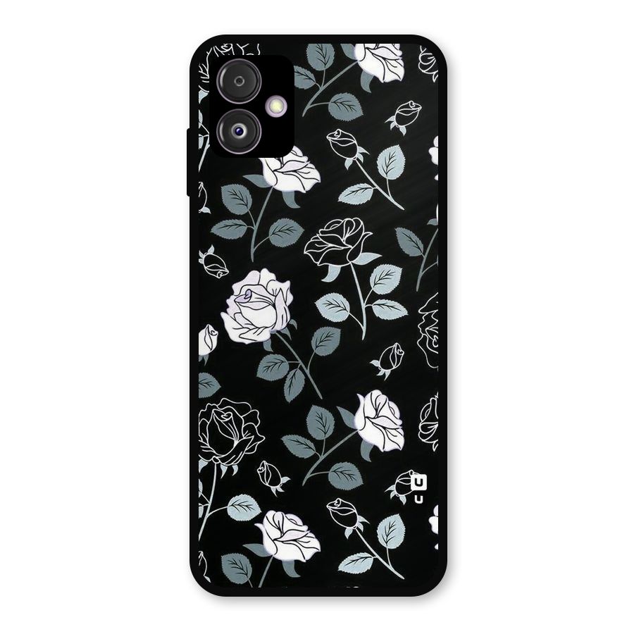 Black Artsy Bloom Metal Back Case for Galaxy F14