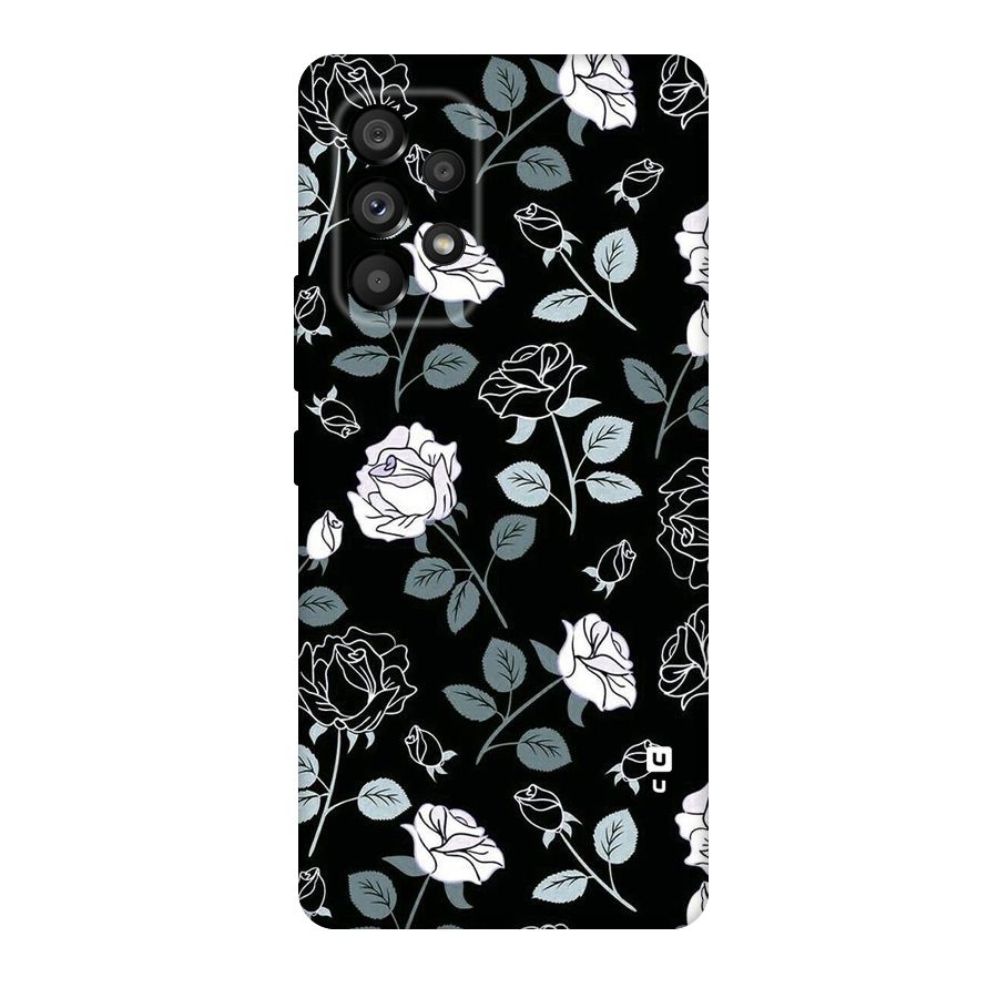 Black Artsy Bloom Original Polycarbonate Back Case for Galaxy A53 5G