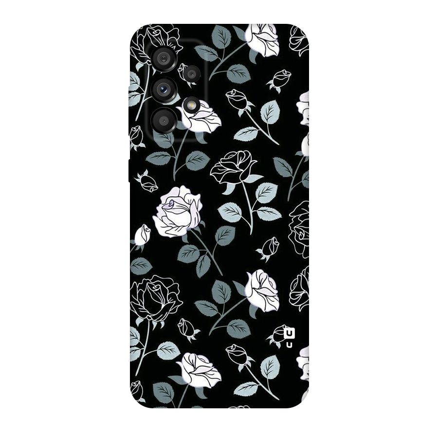Black Artsy Bloom Original Polycarbonate Back Case for Galaxy A73 5G