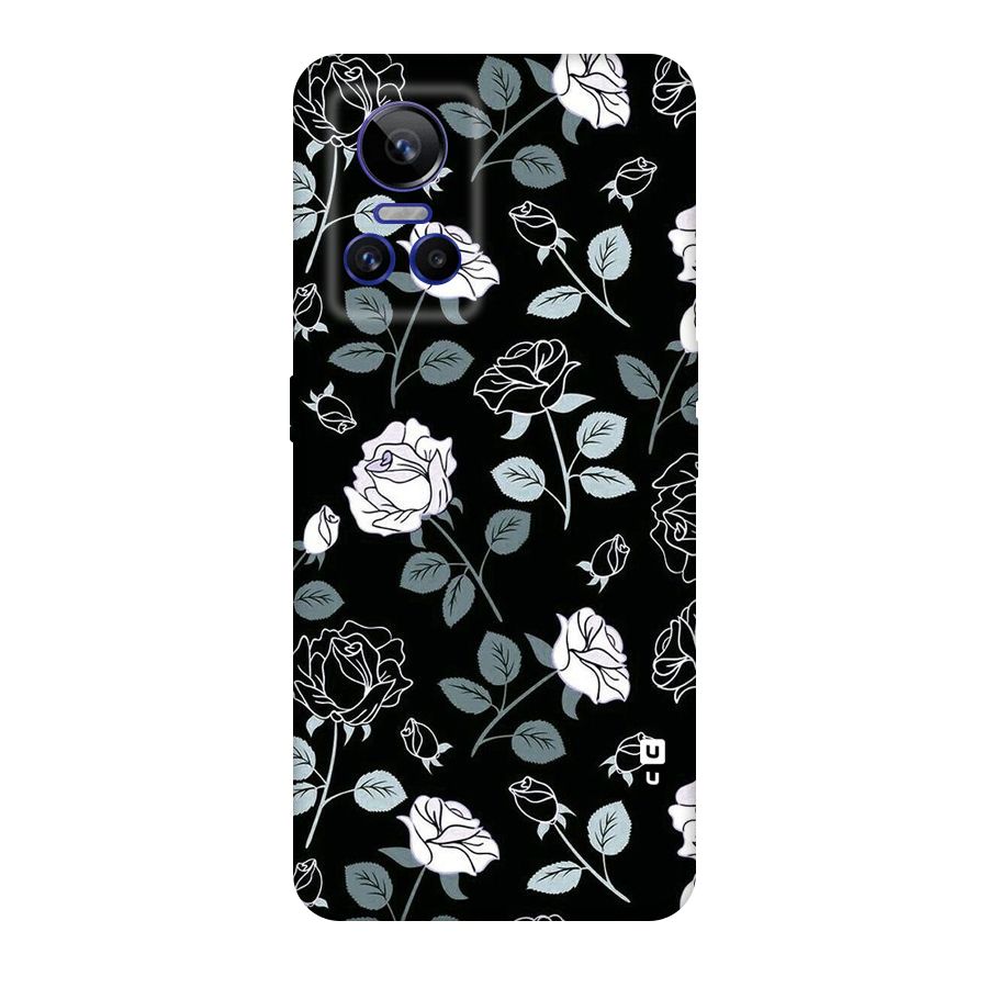 Black Artsy Bloom Original Polycarbonate Back Case for Realme GT Neo 3