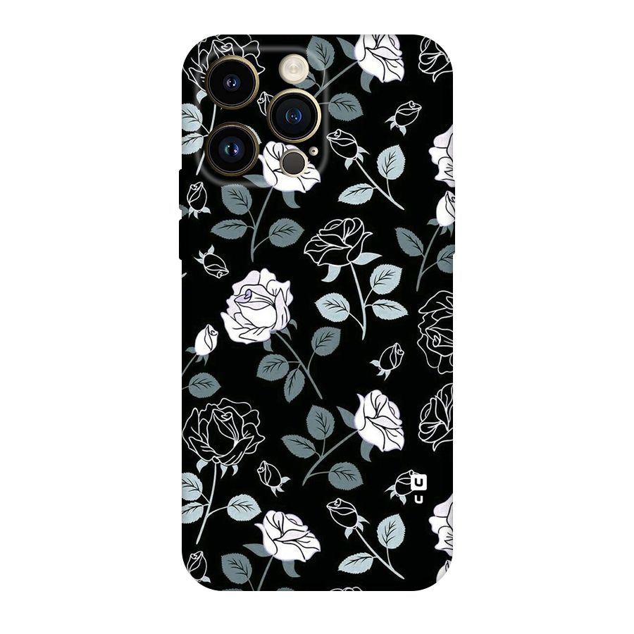 Black Artsy Bloom Original Polycarbonate Back Case for iPhone 14 Pro Max