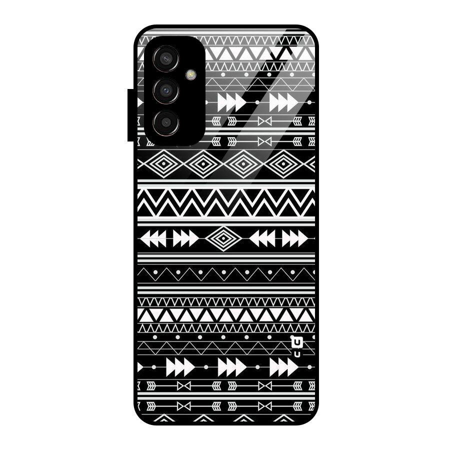 Black Aztec Creativity Glass Back Case for Galaxy F13