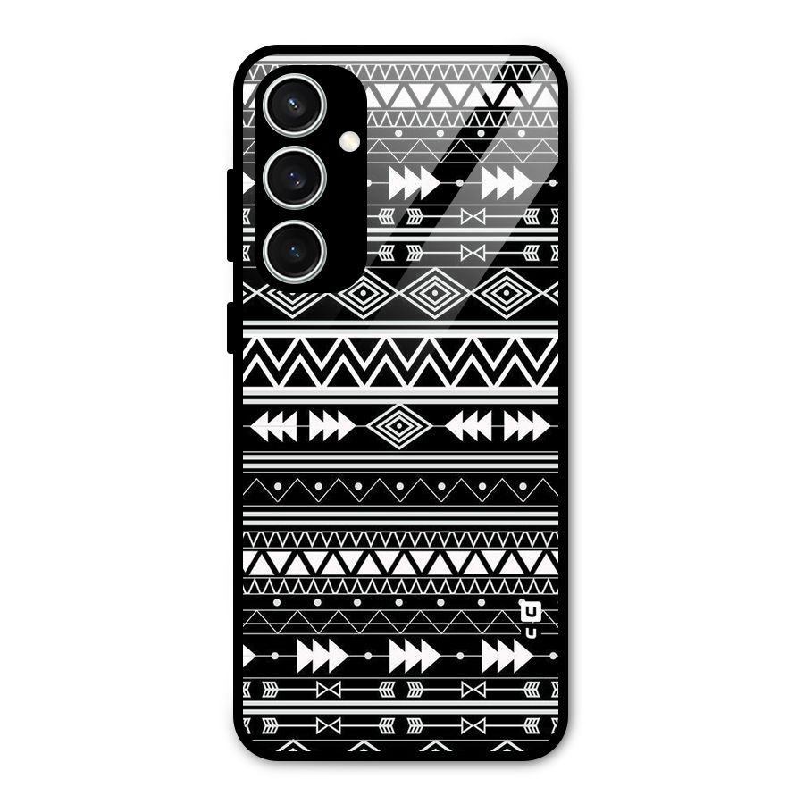 Black Aztec Creativity Glass Back Case for Galaxy S23 FE