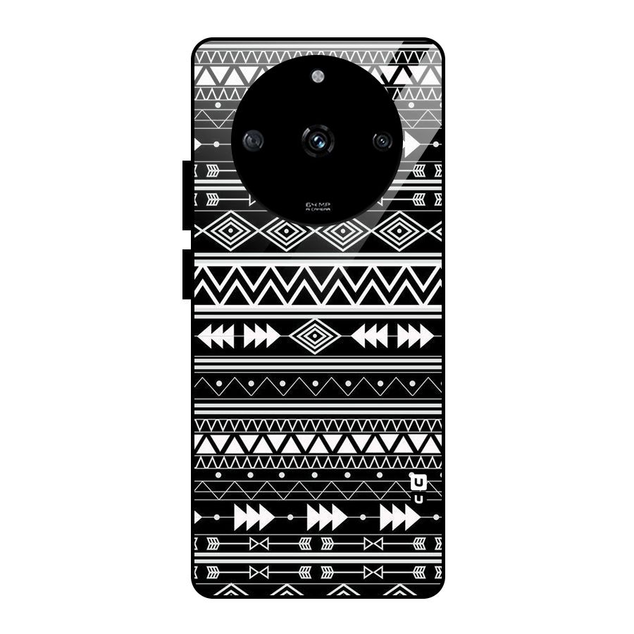 Black Aztec Creativity Glass Back Case for Realme Narzo 60 5G