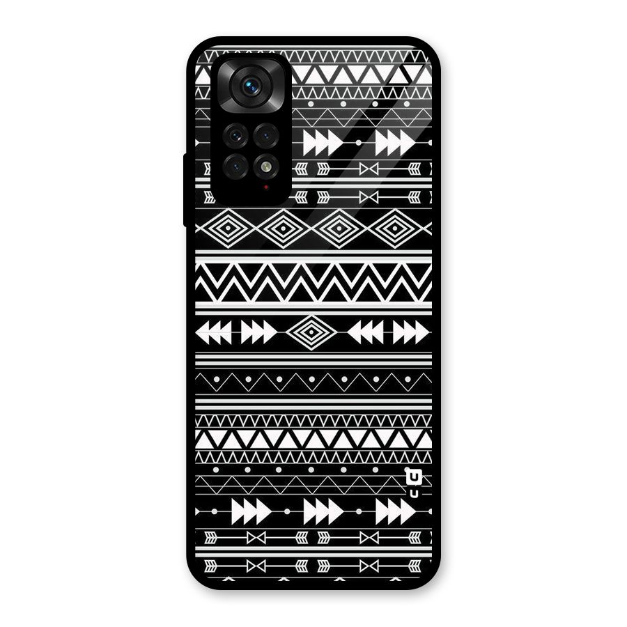 Black Aztec Creativity Glass Back Case for Redmi Note 11S