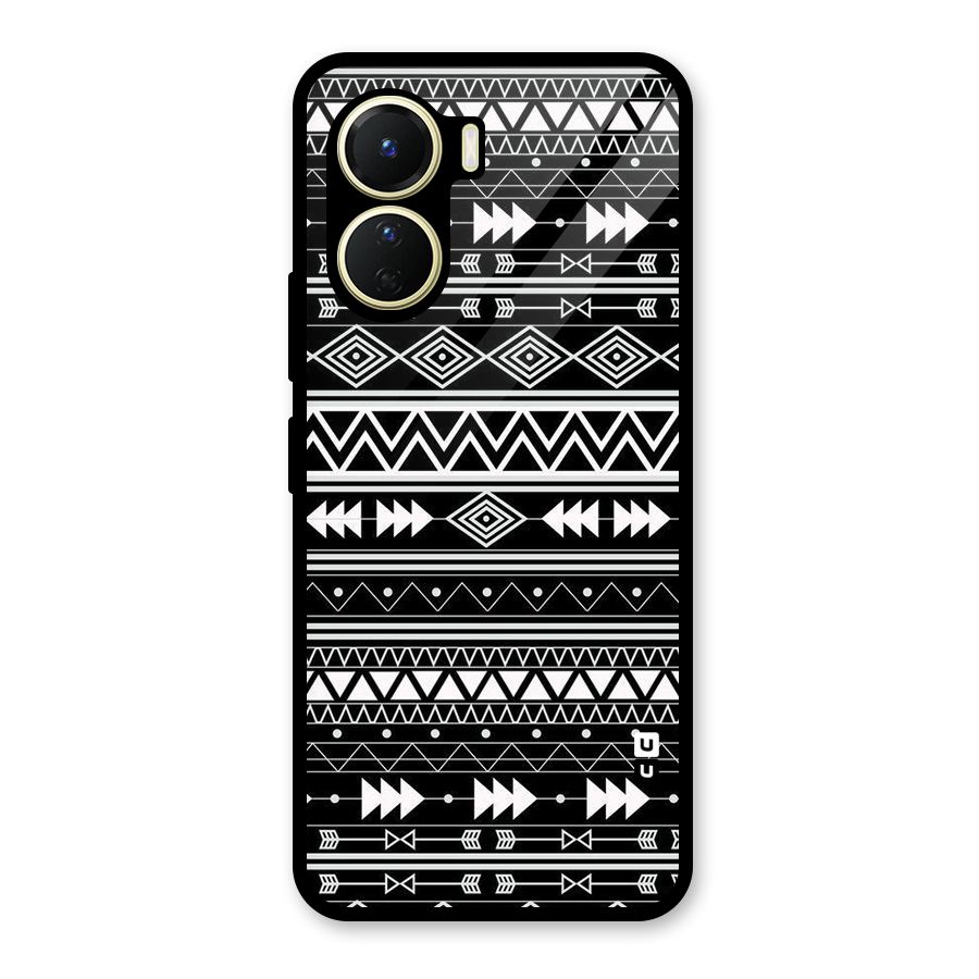 Black Aztec Creativity Glass Back Case for Vivo Y56