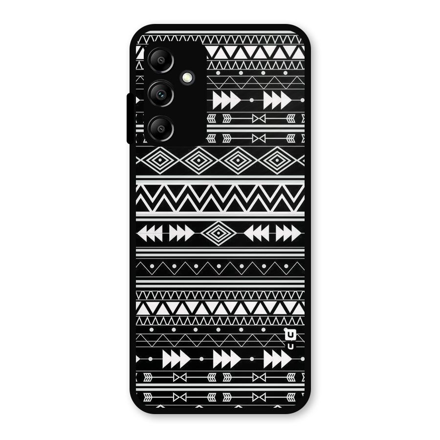Black Aztec Creativity Metal Back Case for Galaxy A14 5G