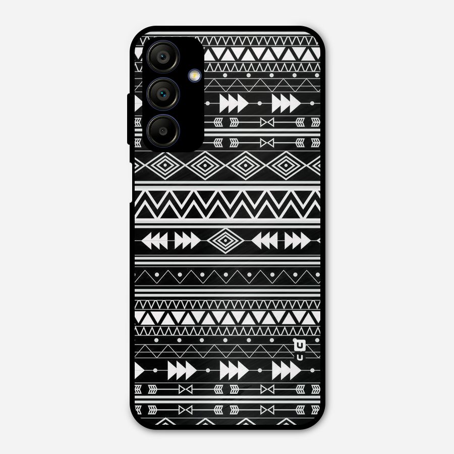 Black Aztec Creativity Metal Back Case for Galaxy A15 5G