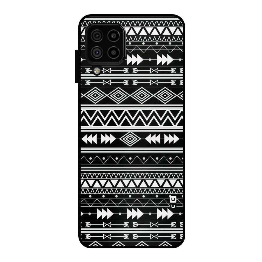 Black Aztec Creativity Metal Back Case for Galaxy A22 4G