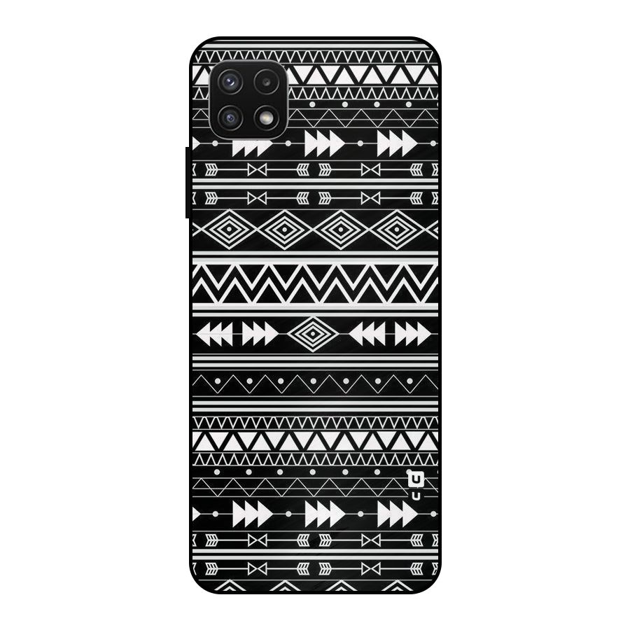 Black Aztec Creativity Metal Back Case for Galaxy A22 5G