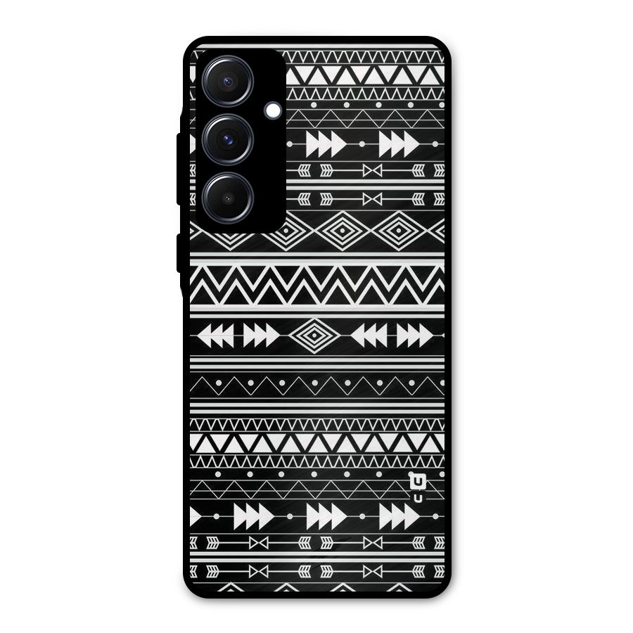 Black Aztec Creativity Metal Back Case for Galaxy A55