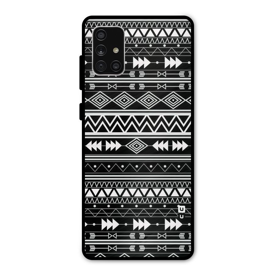 Black Aztec Creativity Metal Back Case for Galaxy A71