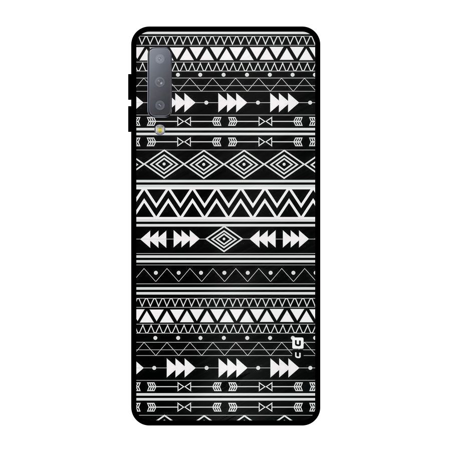 Black Aztec Creativity Metal Back Case for Galaxy A7 (2018)