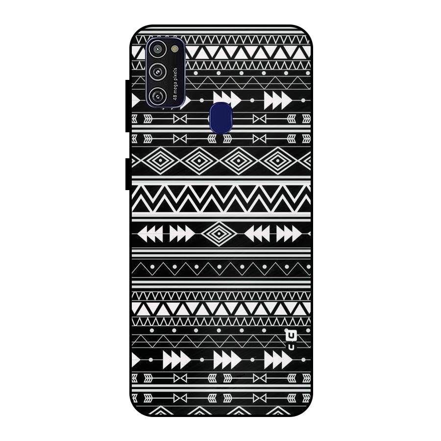 Black Aztec Creativity Metal Back Case for Galaxy M21