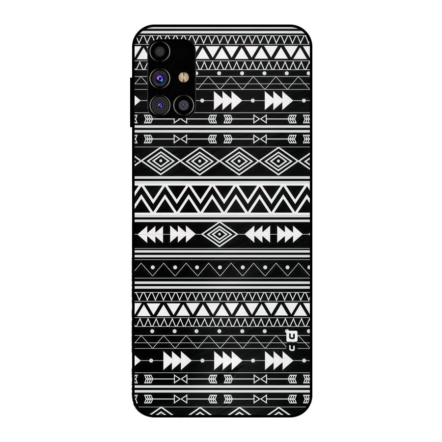 Black Aztec Creativity Metal Back Case for Galaxy M31s