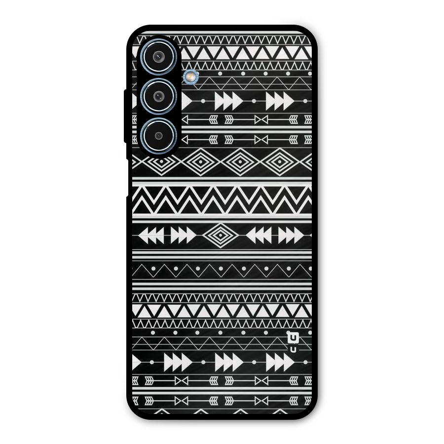 Black Aztec Creativity Metal Back Case for Galaxy M35