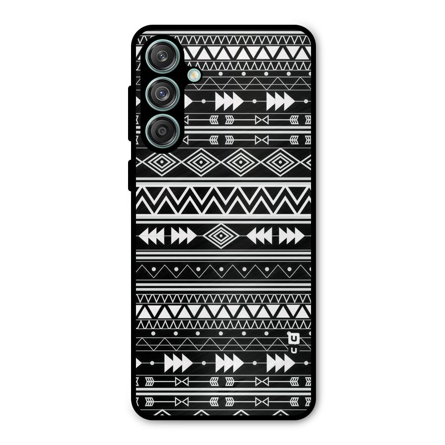 Black Aztec Creativity Metal Back Case for Galaxy M55 5G