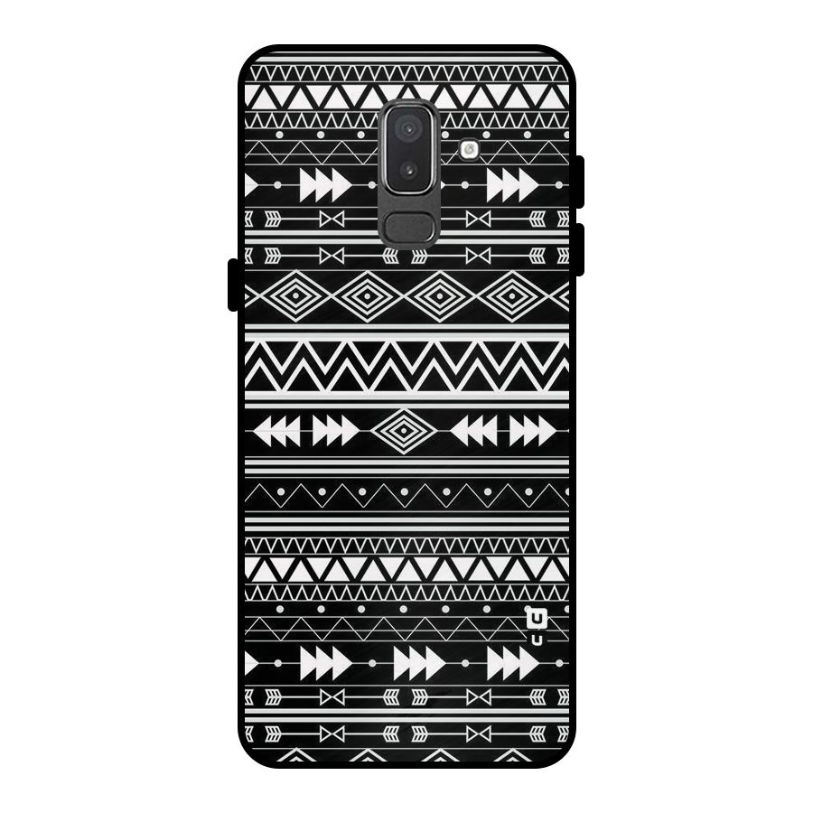 Black Aztec Creativity Metal Back Case for Galaxy On8 (2018)
