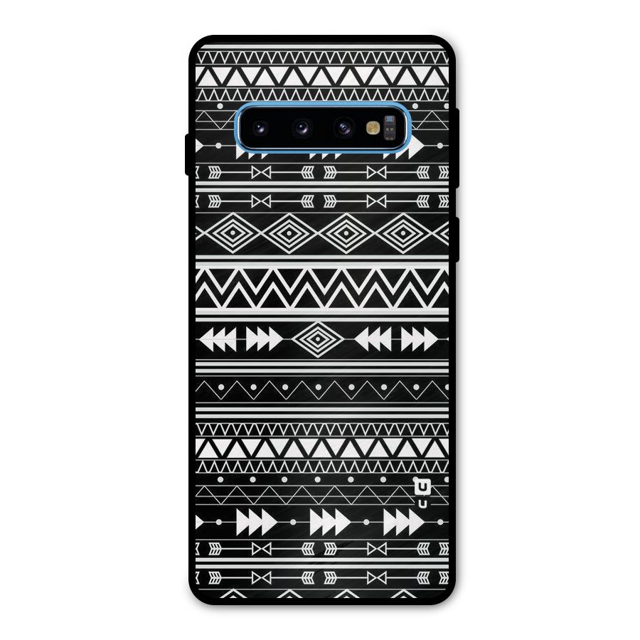 Black Aztec Creativity Metal Back Case for Galaxy S10