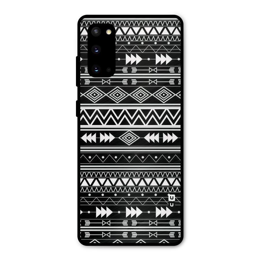 Black Aztec Creativity Metal Back Case for Galaxy S20