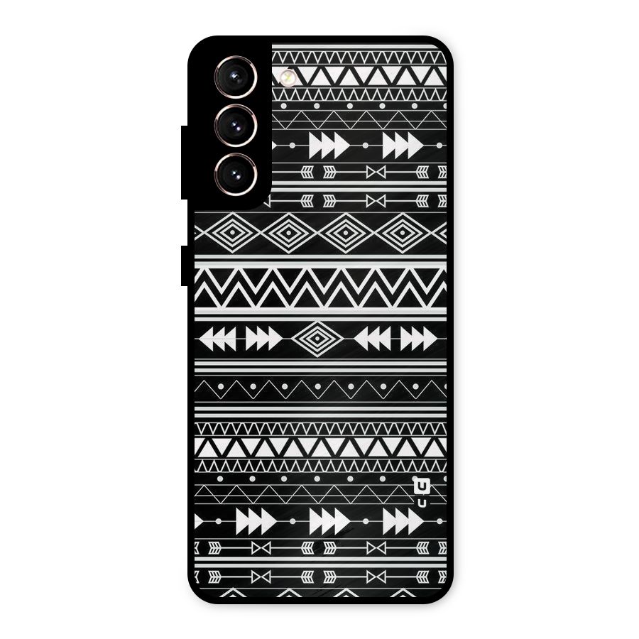 Black Aztec Creativity Metal Back Case for Galaxy S21 5G