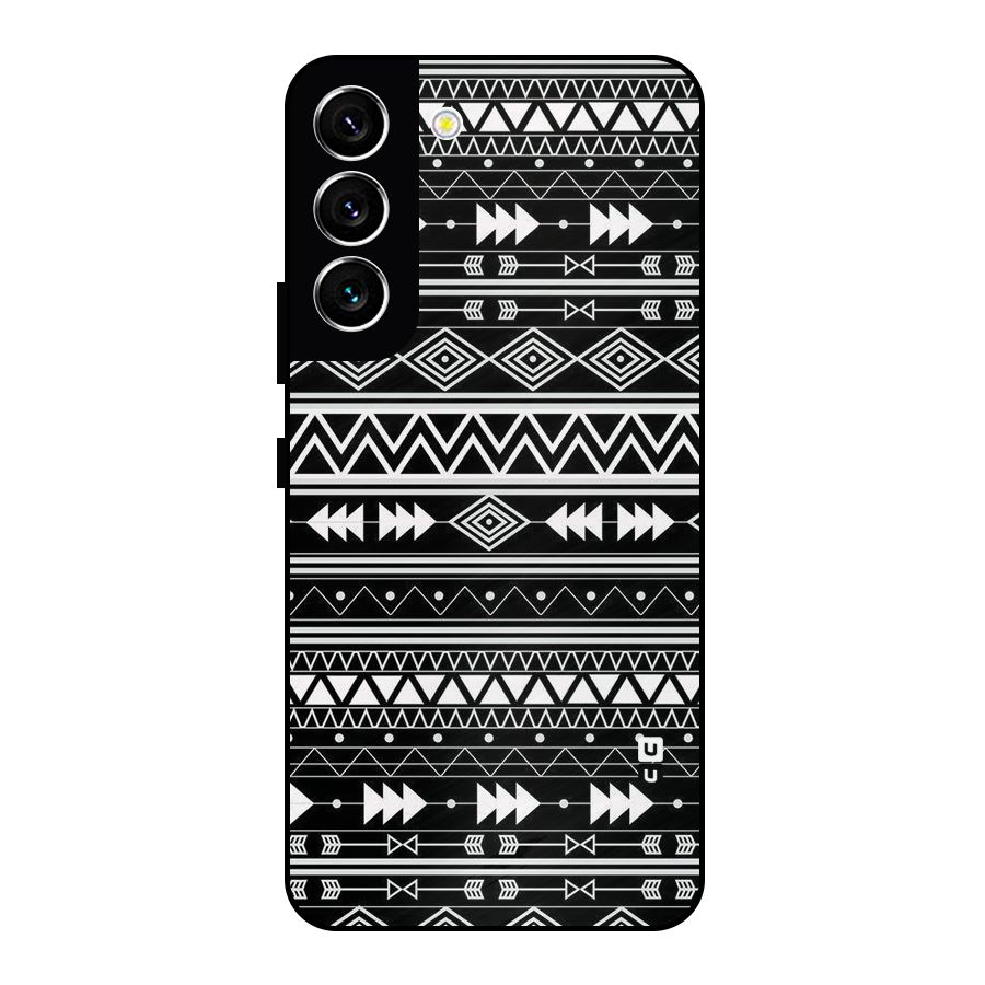 Black Aztec Creativity Metal Back Case for Galaxy S22 5G