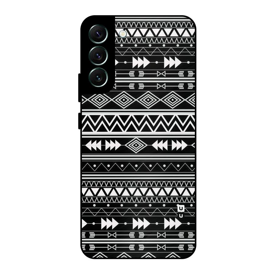 Black Aztec Creativity Metal Back Case for Galaxy S22 Plus 5G