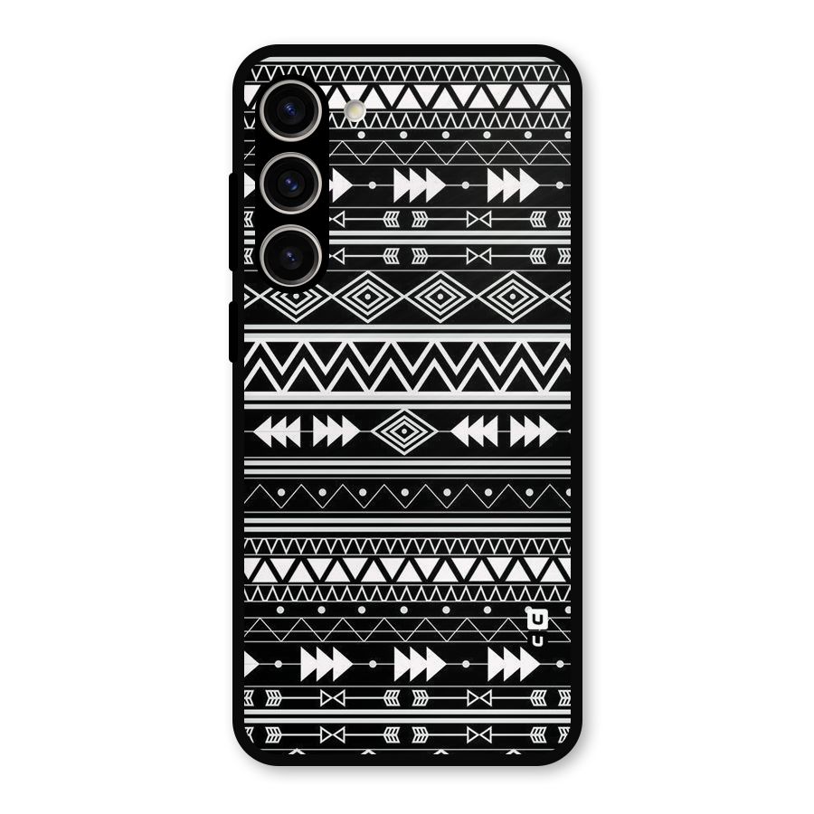 Black Aztec Creativity Metal Back Case for Galaxy S23 Plus