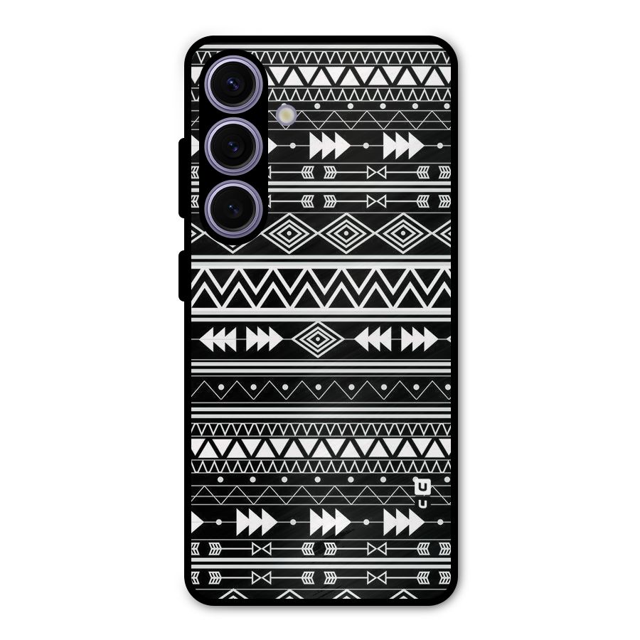 Black Aztec Creativity Metal Back Case for Galaxy S24