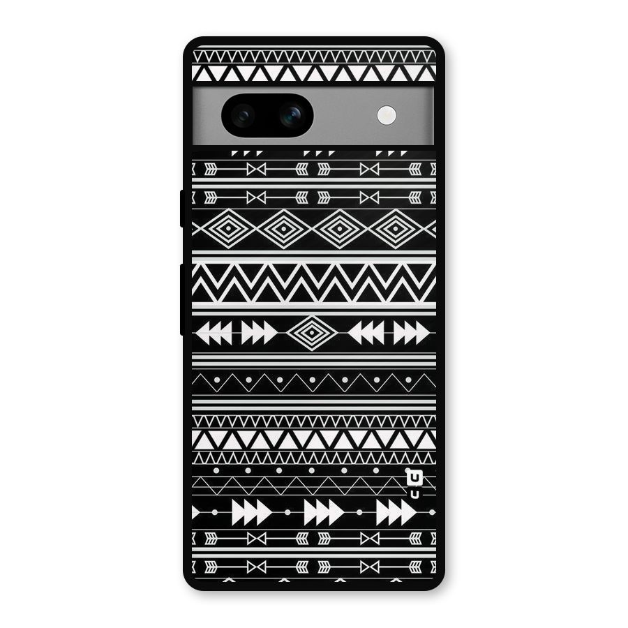 Black Aztec Creativity Metal Back Case for Google Pixel 7a