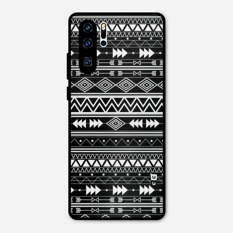 Black Aztec Creativity Metal Back Case for Huawei P30 Pro