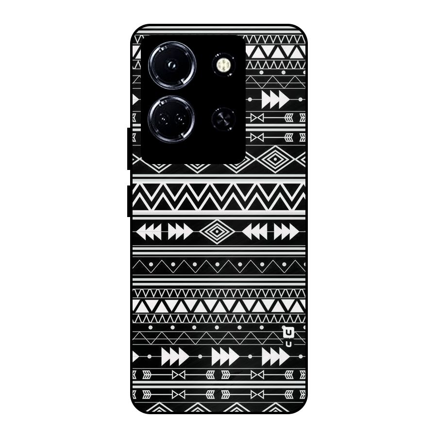 Black Aztec Creativity Metal Back Case for Infinix Note 30 5G