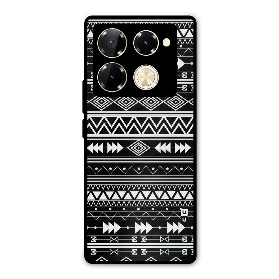 Black Aztec Creativity Metal Back Case for Infinix Note 40 Pro Plus