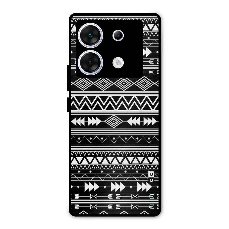 Black Aztec Creativity Metal Back Case for Infinix Zero 30 5G