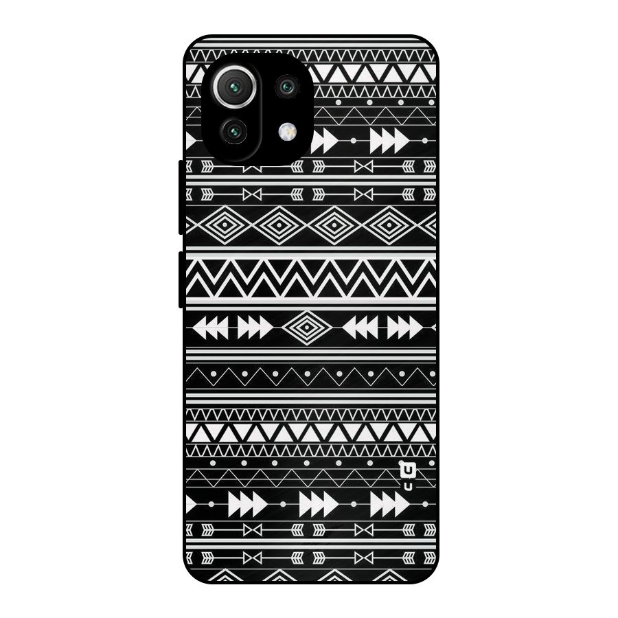 Black Aztec Creativity Metal Back Case for Mi 11 Lite