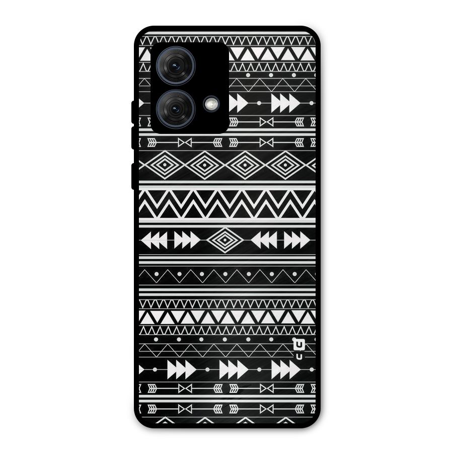 Black Aztec Creativity Metal Back Case for Moto G84