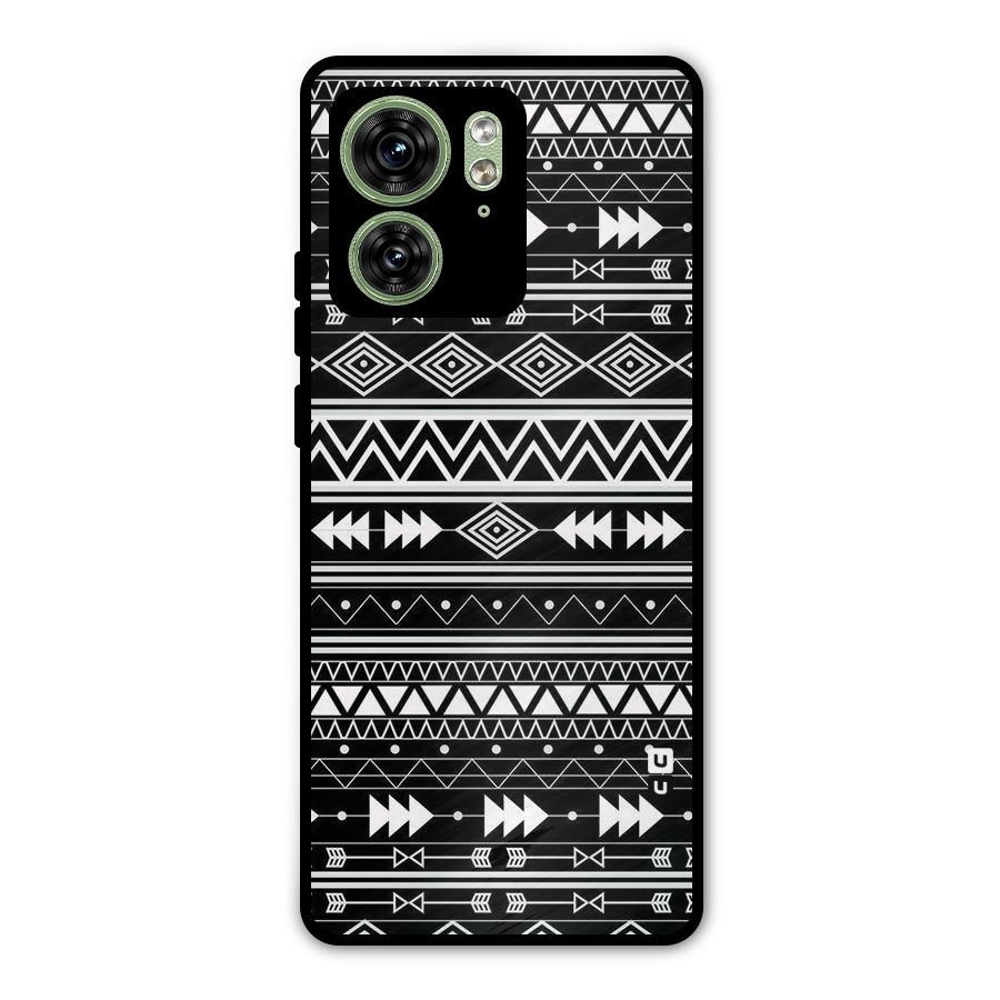 Black Aztec Creativity Metal Back Case for Motorola Edge 40 5G