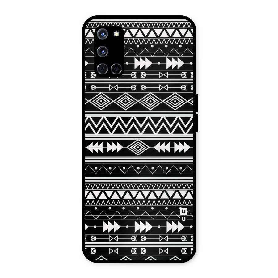 Black Aztec Creativity Metal Back Case for Oppo A52