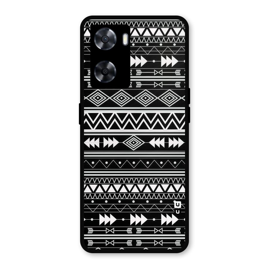 Black Aztec Creativity Metal Back Case for Oppo A77s