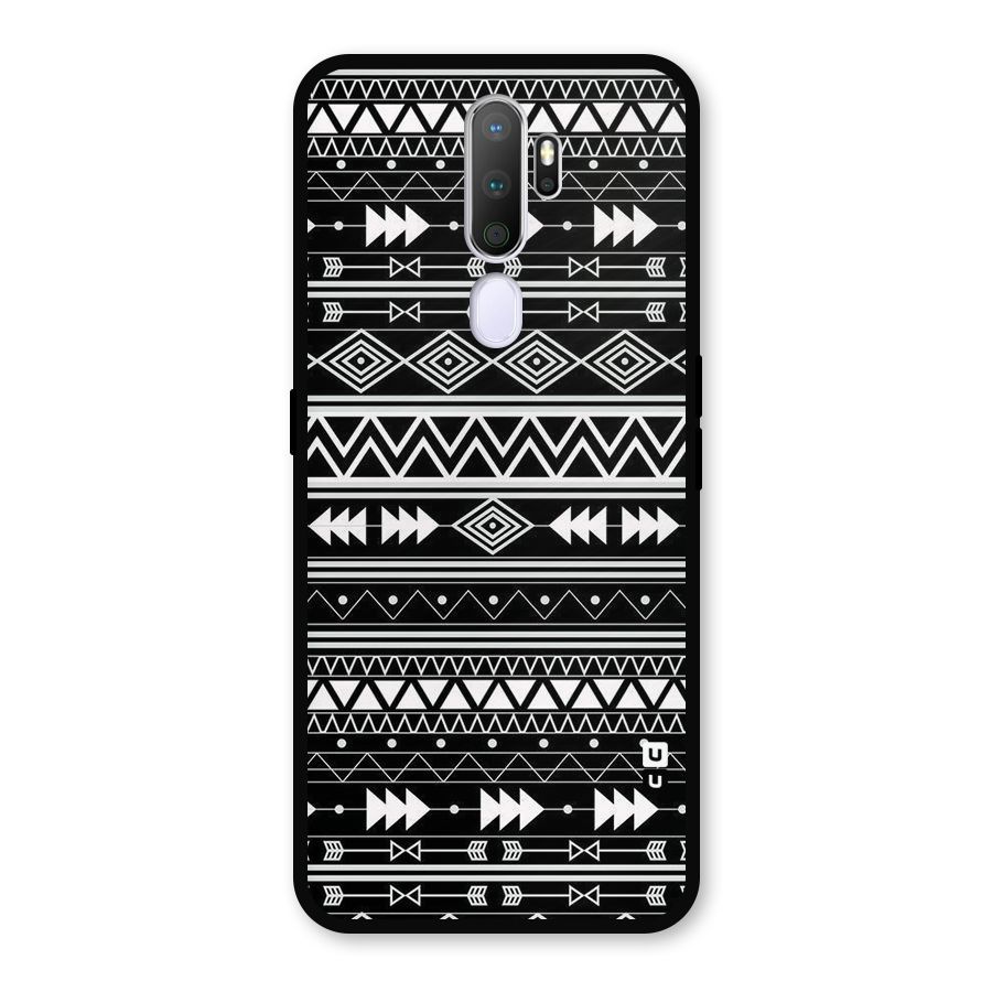 Black Aztec Creativity Metal Back Case for Oppo A9 (2020)
