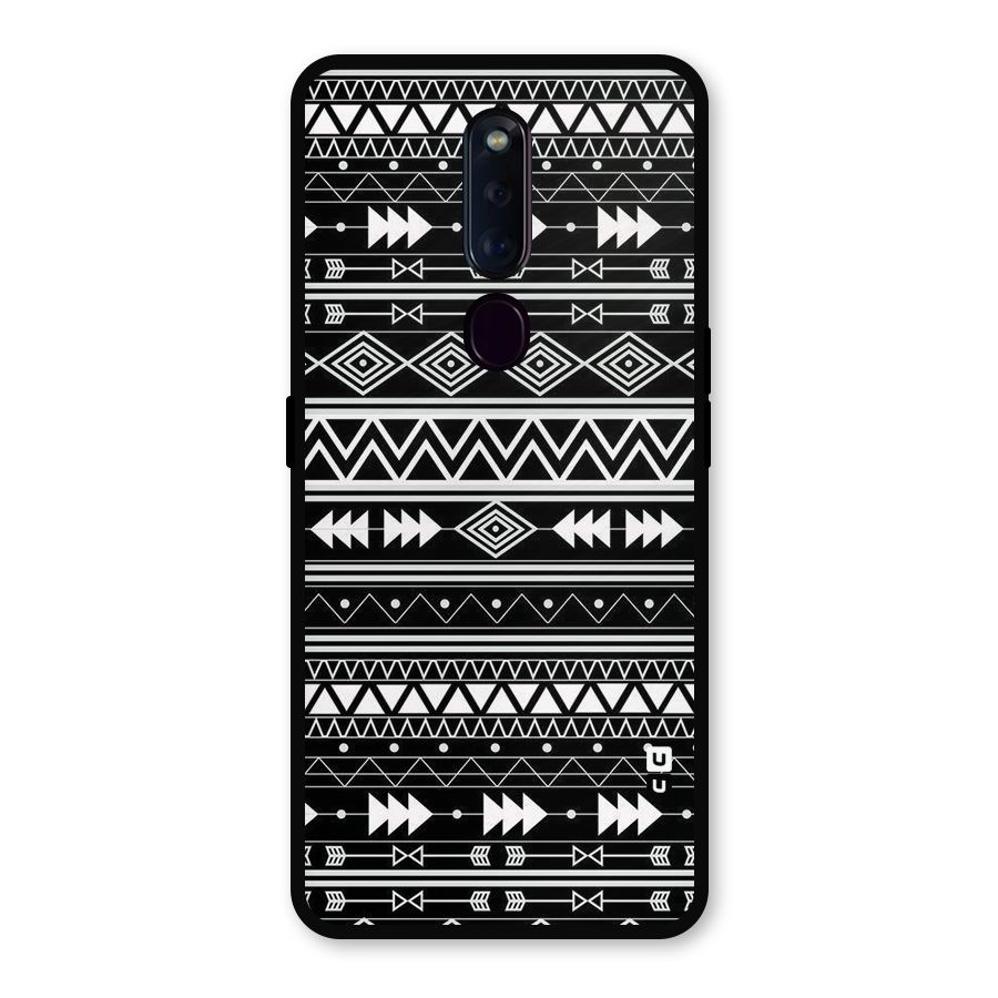 Black Aztec Creativity Metal Back Case for Oppo F11 Pro