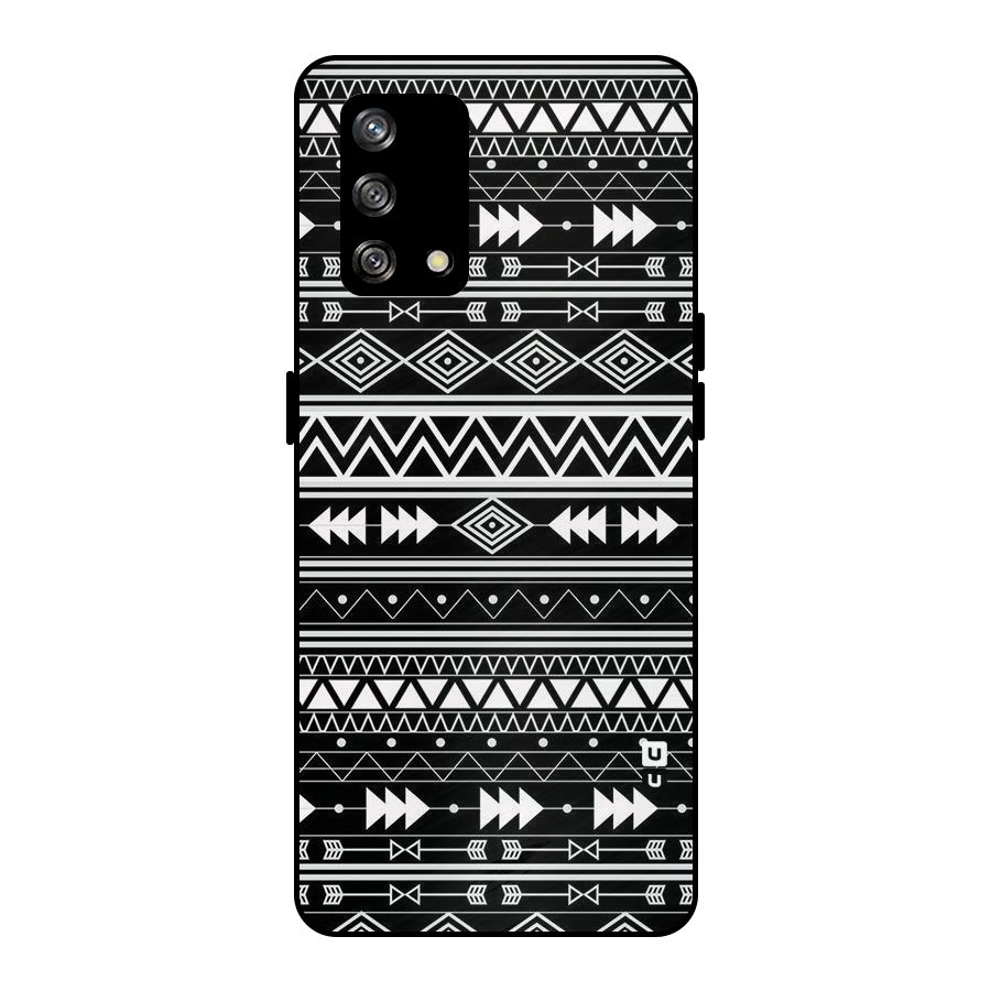 Black Aztec Creativity Metal Back Case for Oppo F19