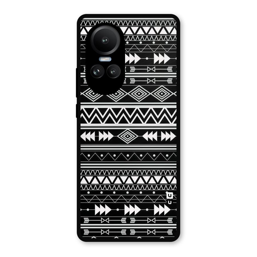 Black Aztec Creativity Metal Back Case for Oppo Reno10