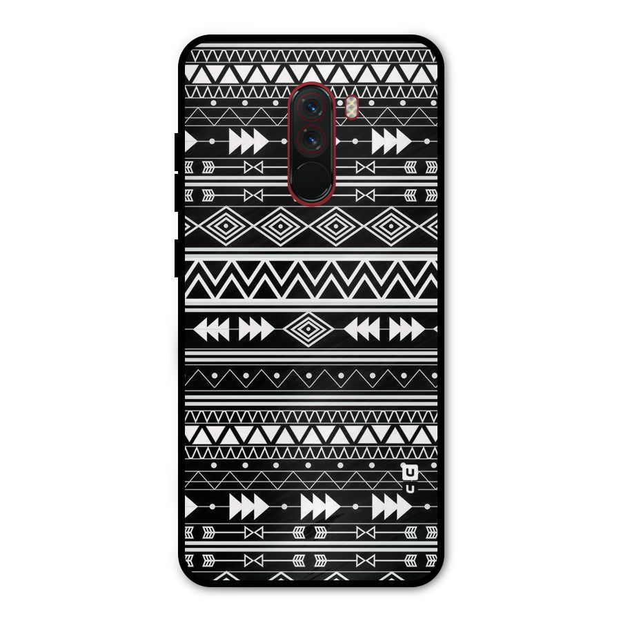 Black Aztec Creativity Metal Back Case for Poco F1