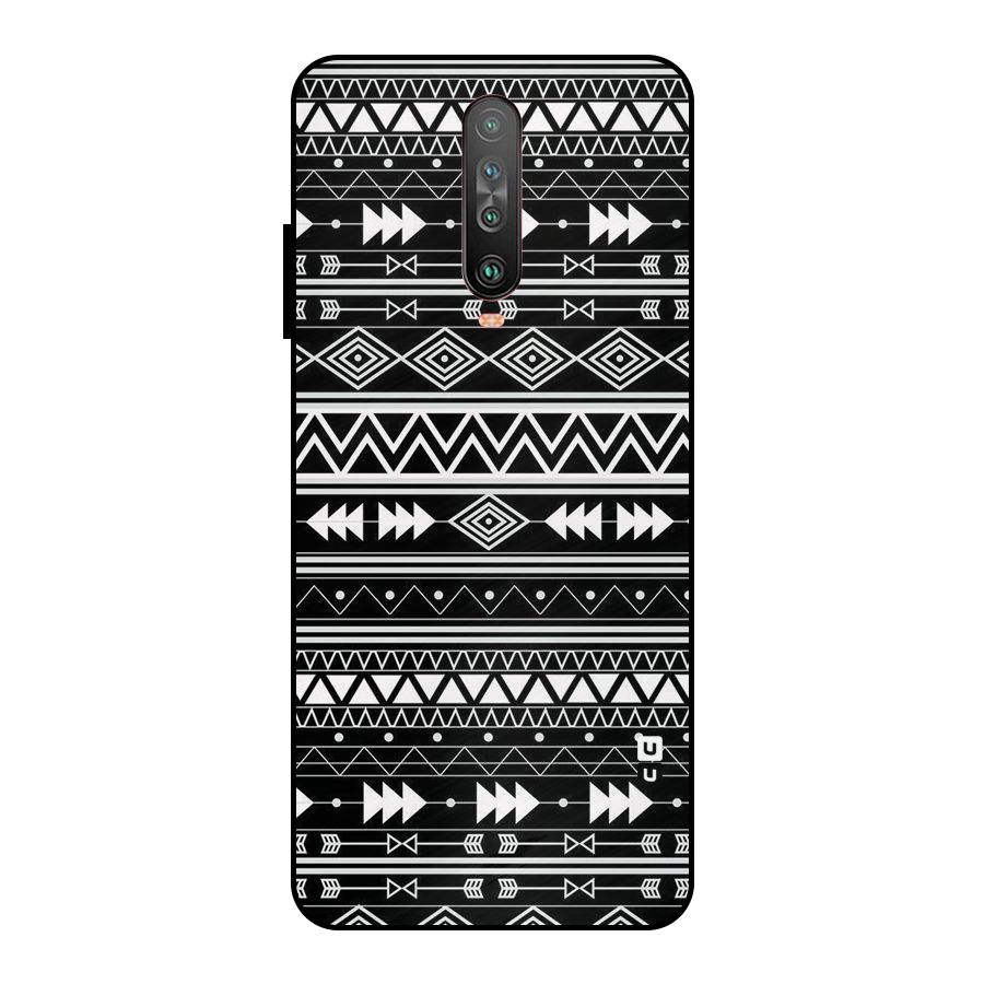 Black Aztec Creativity Metal Back Case for Poco X2