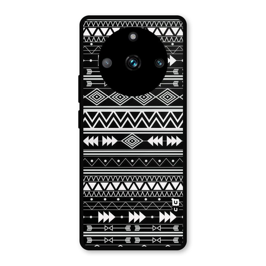 Black Aztec Creativity Metal Back Case for Realme 11 Pro